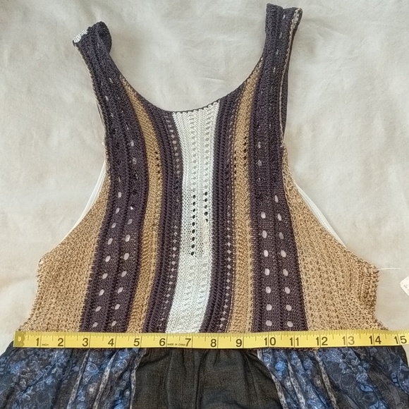 NWT Free People Katie's Crochet mini dress,S, blue - Picture 2 of 6